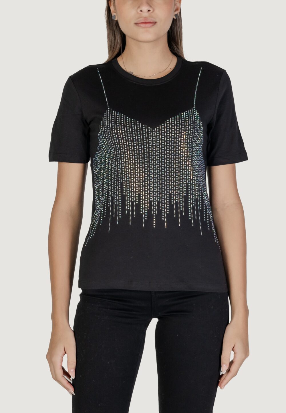 T-shirt Only onlbillie life s/s top jrs Nero - Foto 1