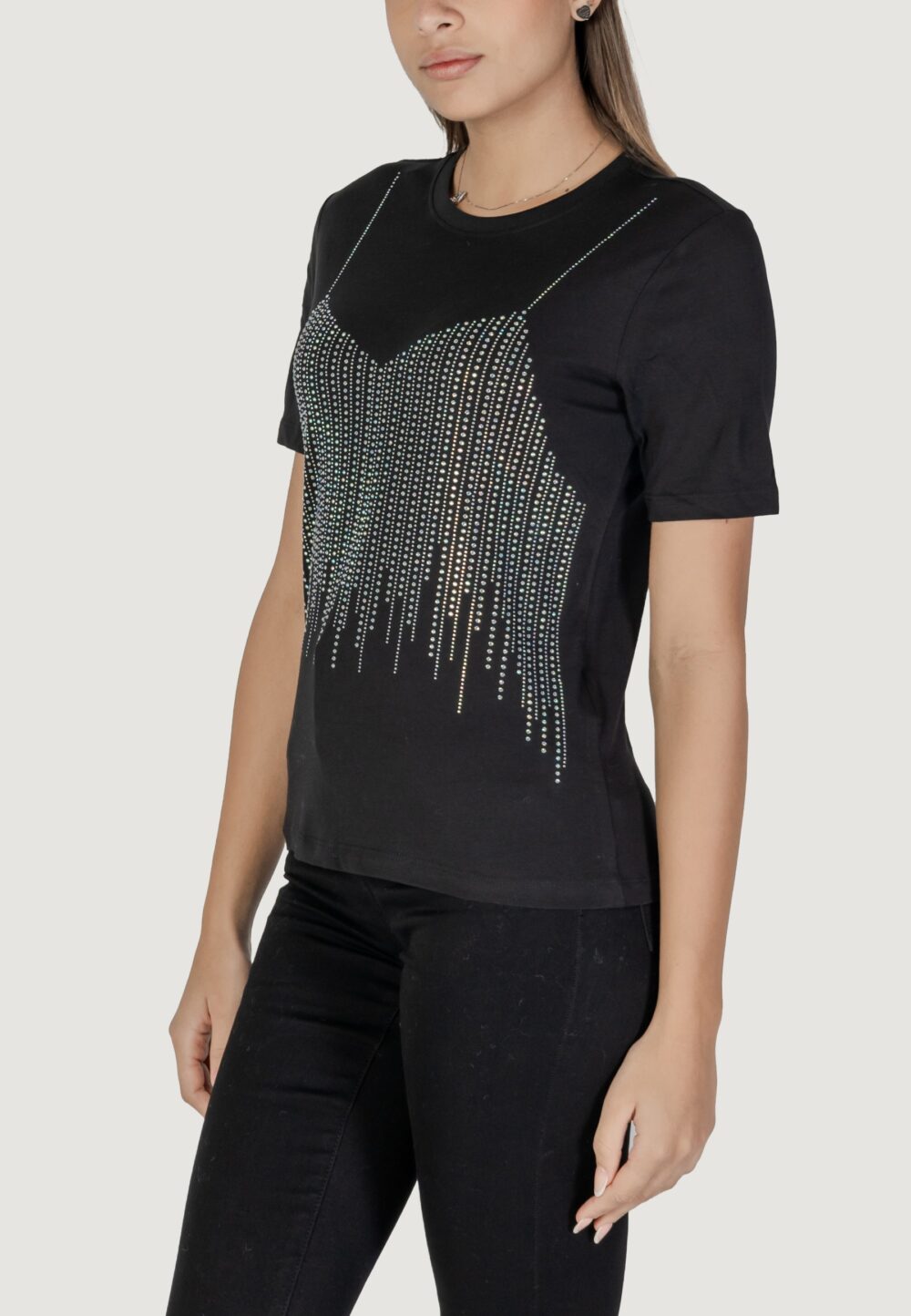 T-shirt Only onlbillie life s/s top jrs Nero - Foto 2