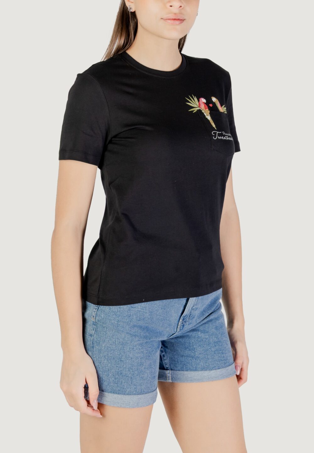 T-shirt Only onlpolli life reg s/s pocket top box jrs Nero - Foto 3