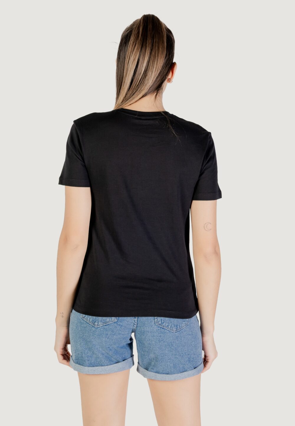 T-shirt Only onlpolli life reg s/s pocket top box jrs Nero - Foto 4