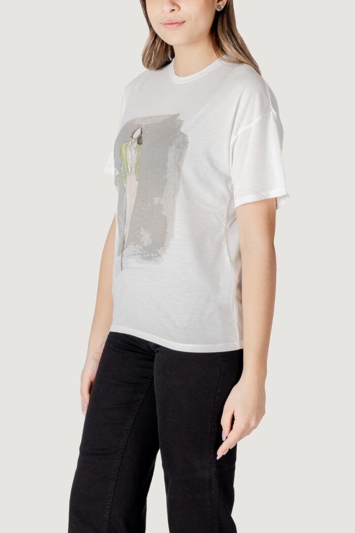 T-shirt Only onlmelina s/s ladies top box jrs Panna