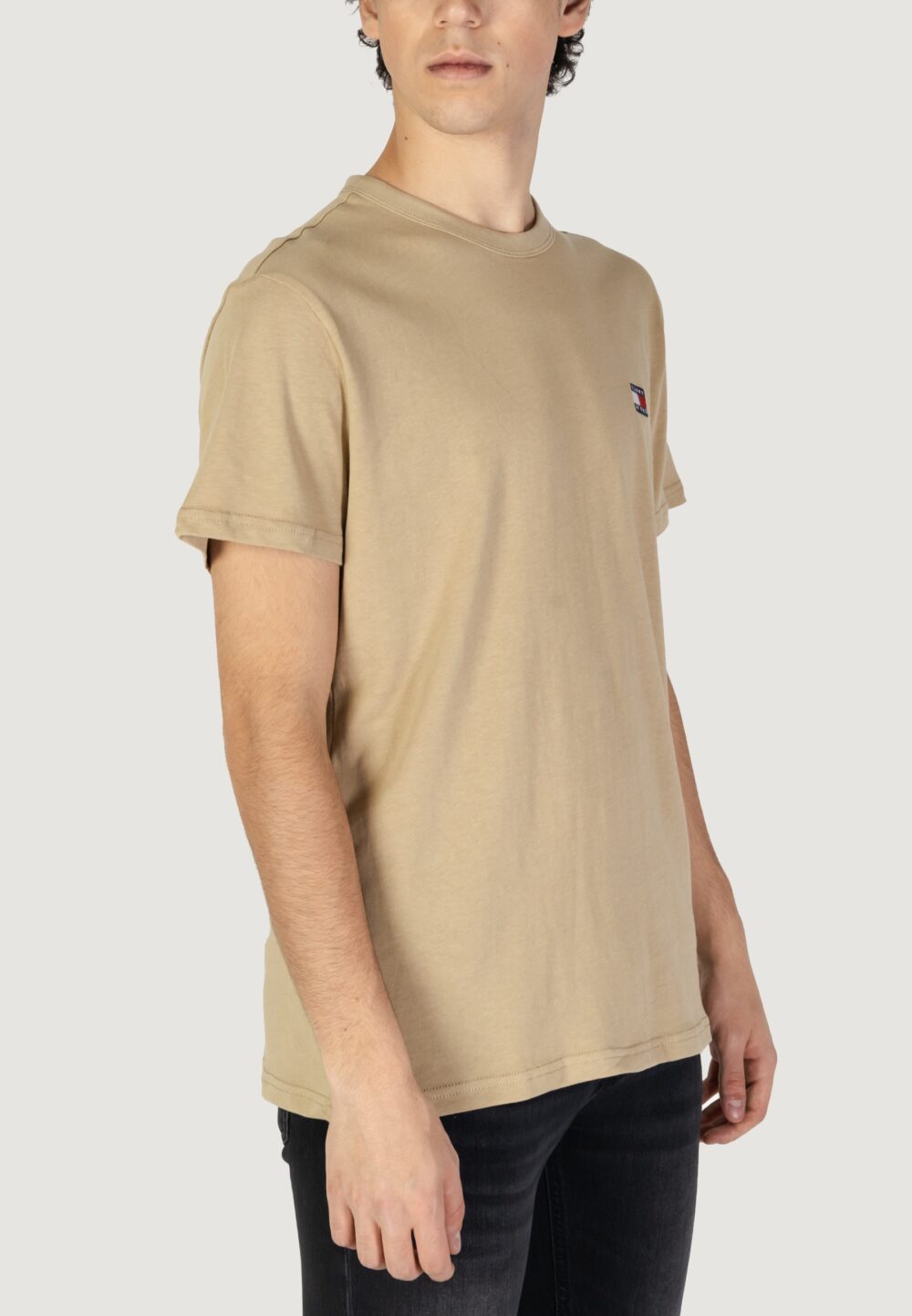 T-shirt Tommy Hilfiger Jeans tjm reg badge tee Beige scuro - Foto 4