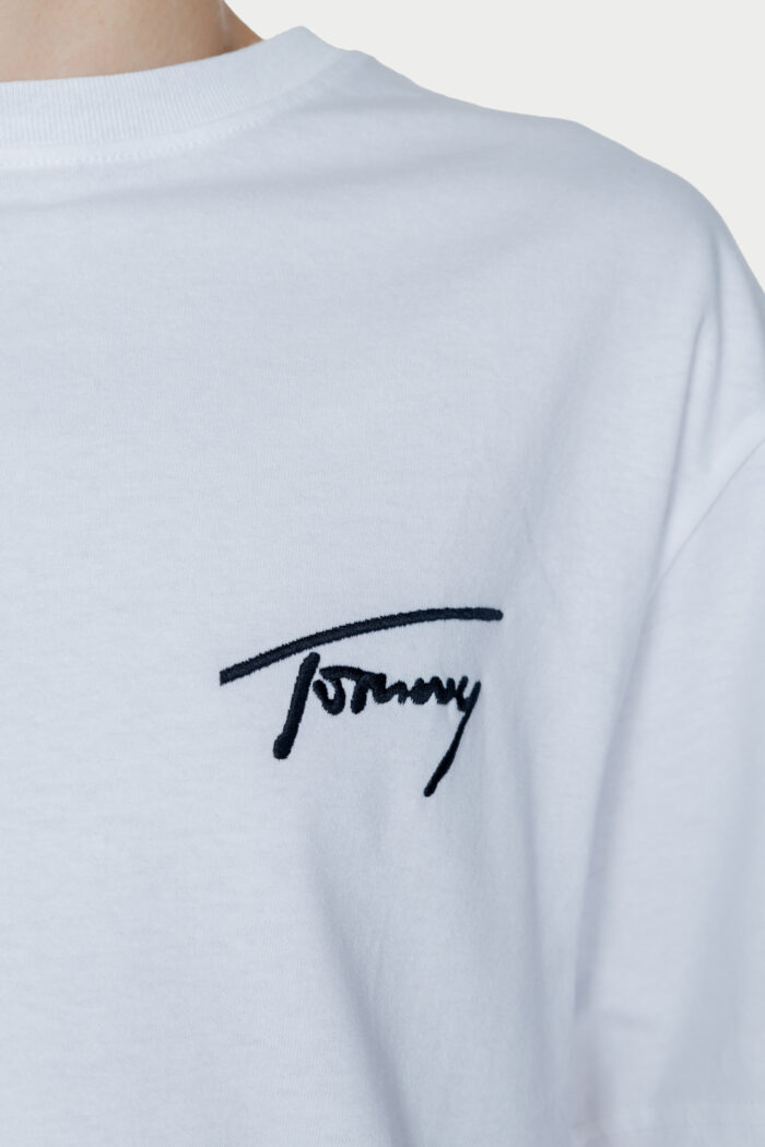T-shirt Tommy Hilfiger Jeans reg signature Bianco