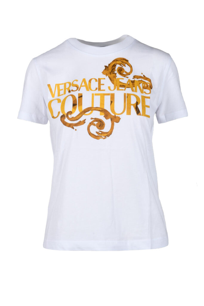 T-shirt Versace Jeans Couture  BIANCO/GIALLO