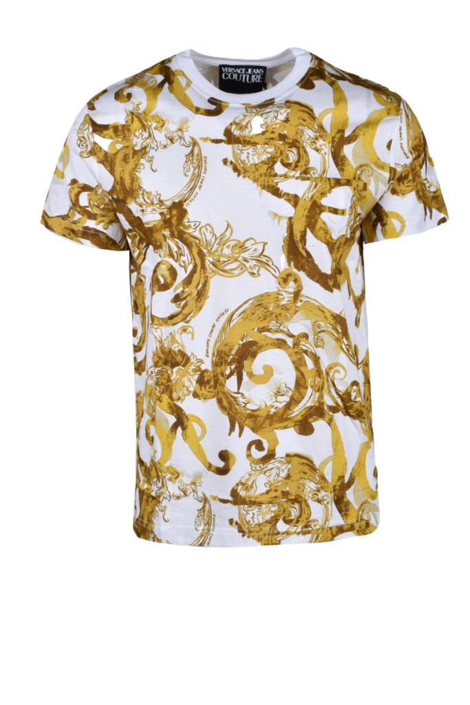 T-shirt Versace Jeans Couture  BIANCO/GIALLO
