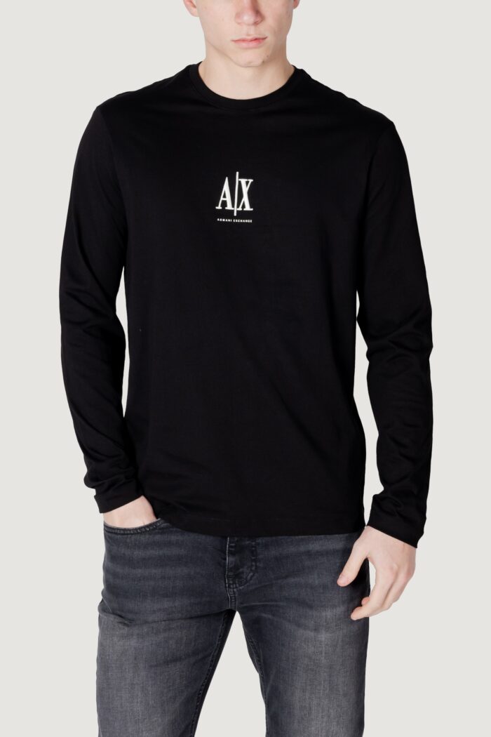 T-shirt manica lunga Armani Exchange  Nero