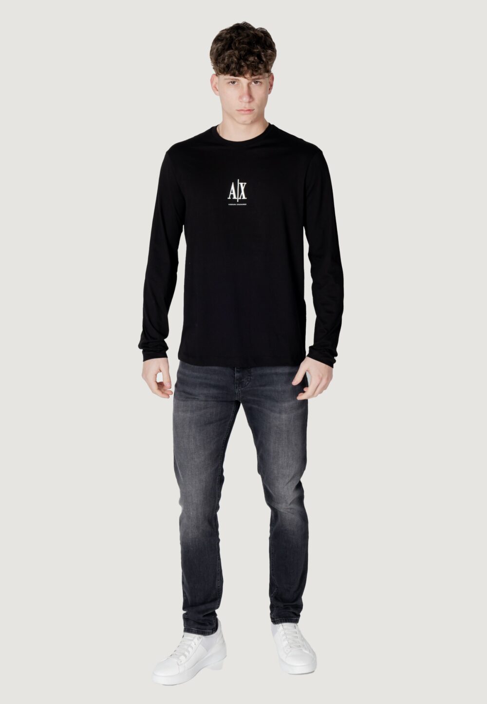 T-shirt manica lunga Armani Exchange Nero - Foto 9