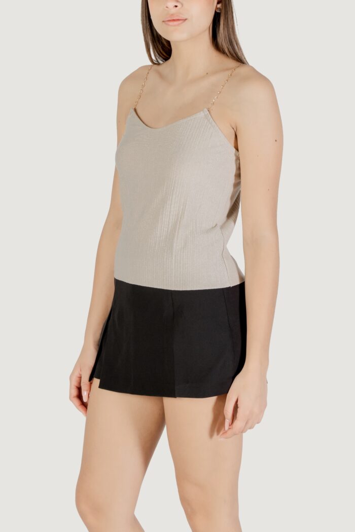 Top Only onlgail s/l glitter top jrs Beige chiaro