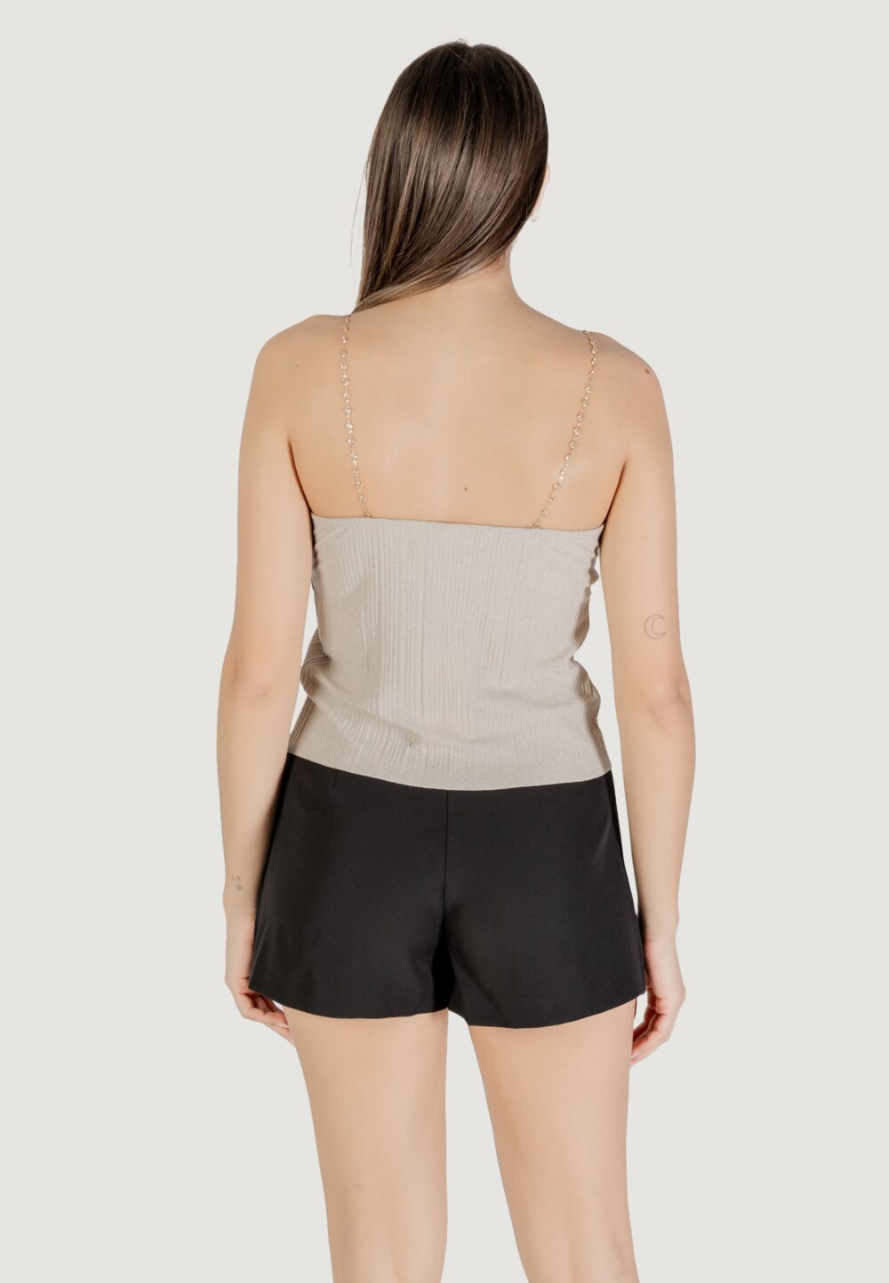 Top Only onlgail s/l glitter top jrs Beige chiaro - Foto 5