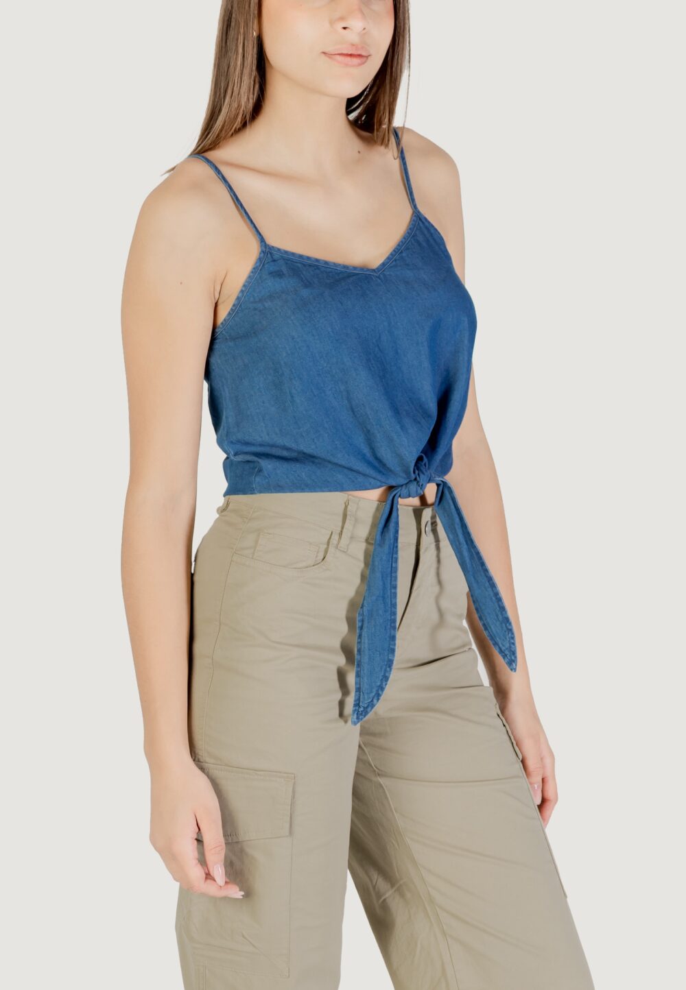 Top Only onlnova azure knot singlet ptm Denim - Foto 2