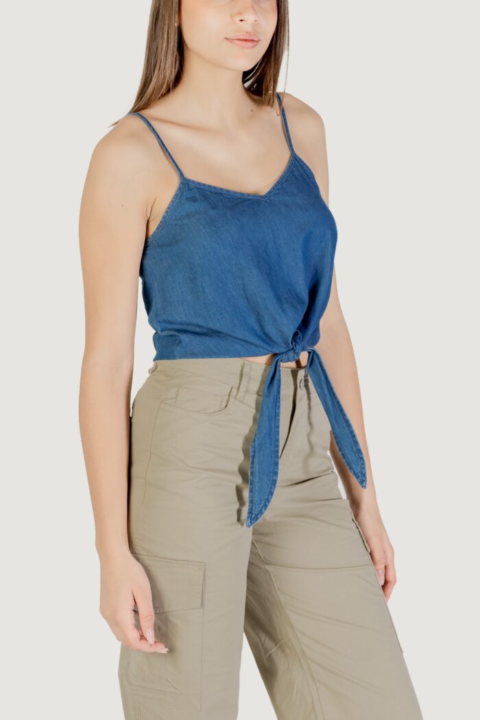 Top Only onlnova azure knot singlet ptm Denim
