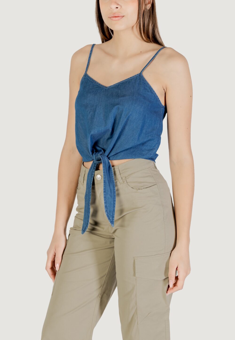 Top Only onlnova azure knot singlet ptm Denim - Foto 3