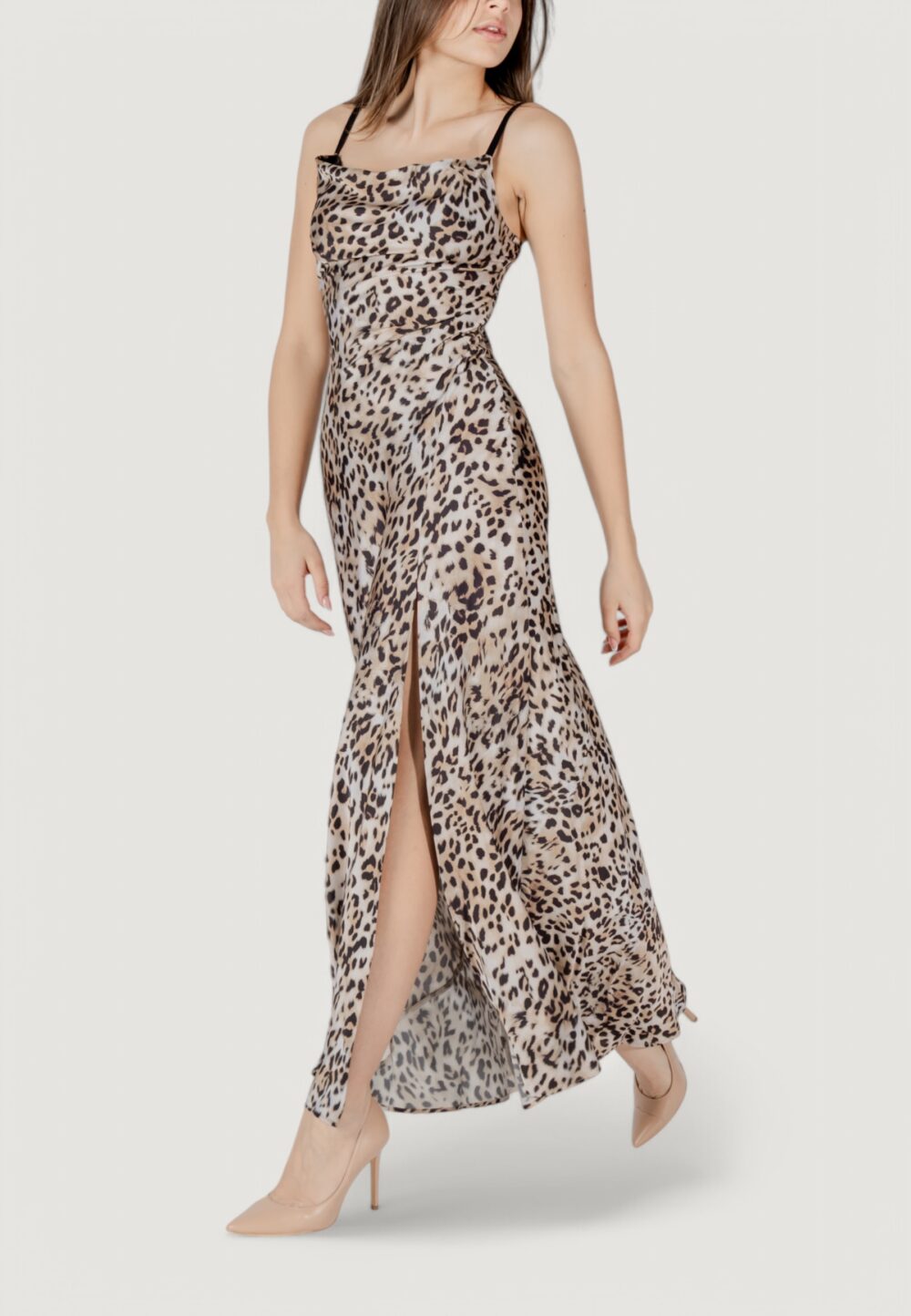 Vestito lungo Guess adÈle lace neckline Beige - Foto 1
