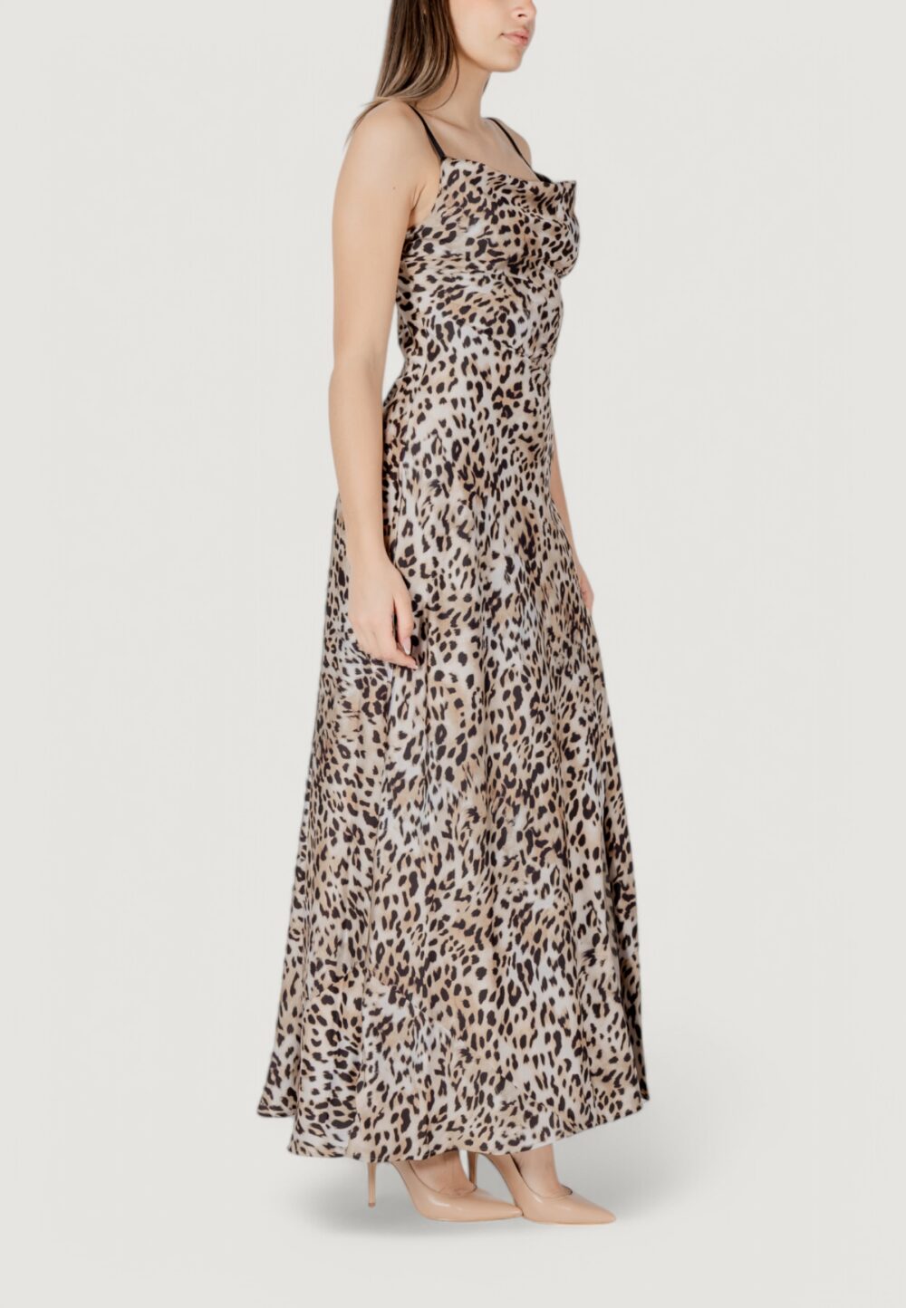 Vestito lungo Guess adÈle lace neckline Beige - Foto 4