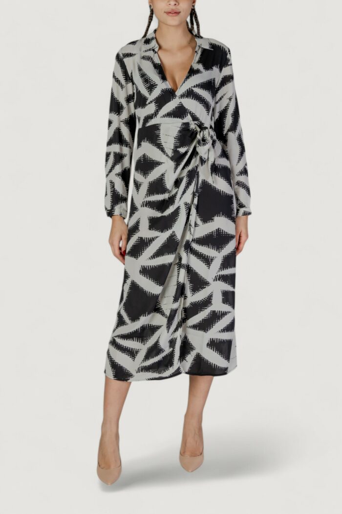 Vestito lungo Jacqueline de Yong jdybase life l/s wrap wvn Nero