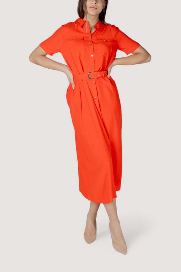 Vestito lungo Vero Moda vmeasy joy gold 7/8 shirt wvn ga Rosso