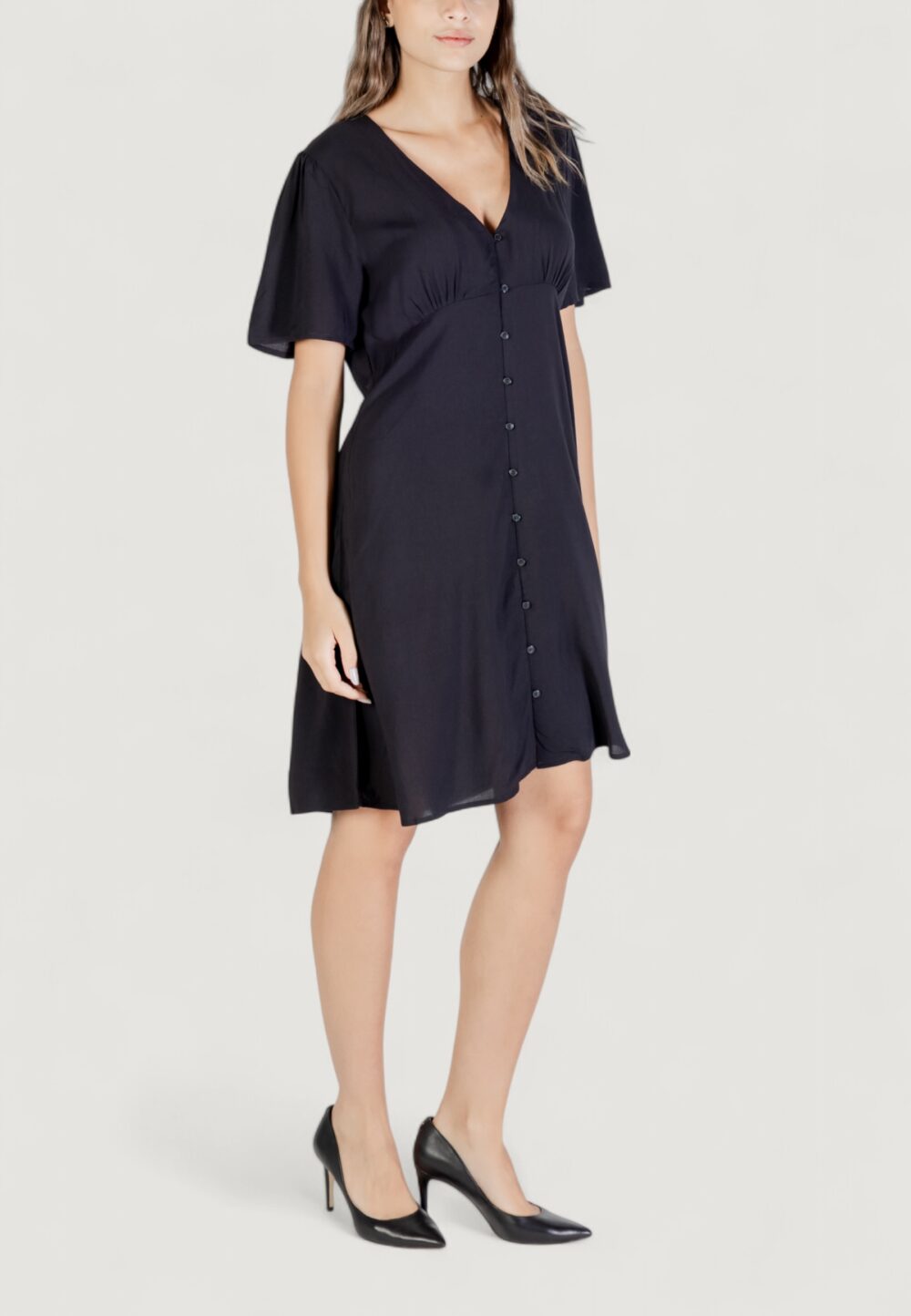 Vestito midi B.YOUNG byjosa short vneck Nero - Foto 3