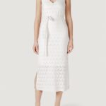 Vestito midi Vila Clothes viamalina v-neck s/l midi/pb Beige chiaro - Foto 1