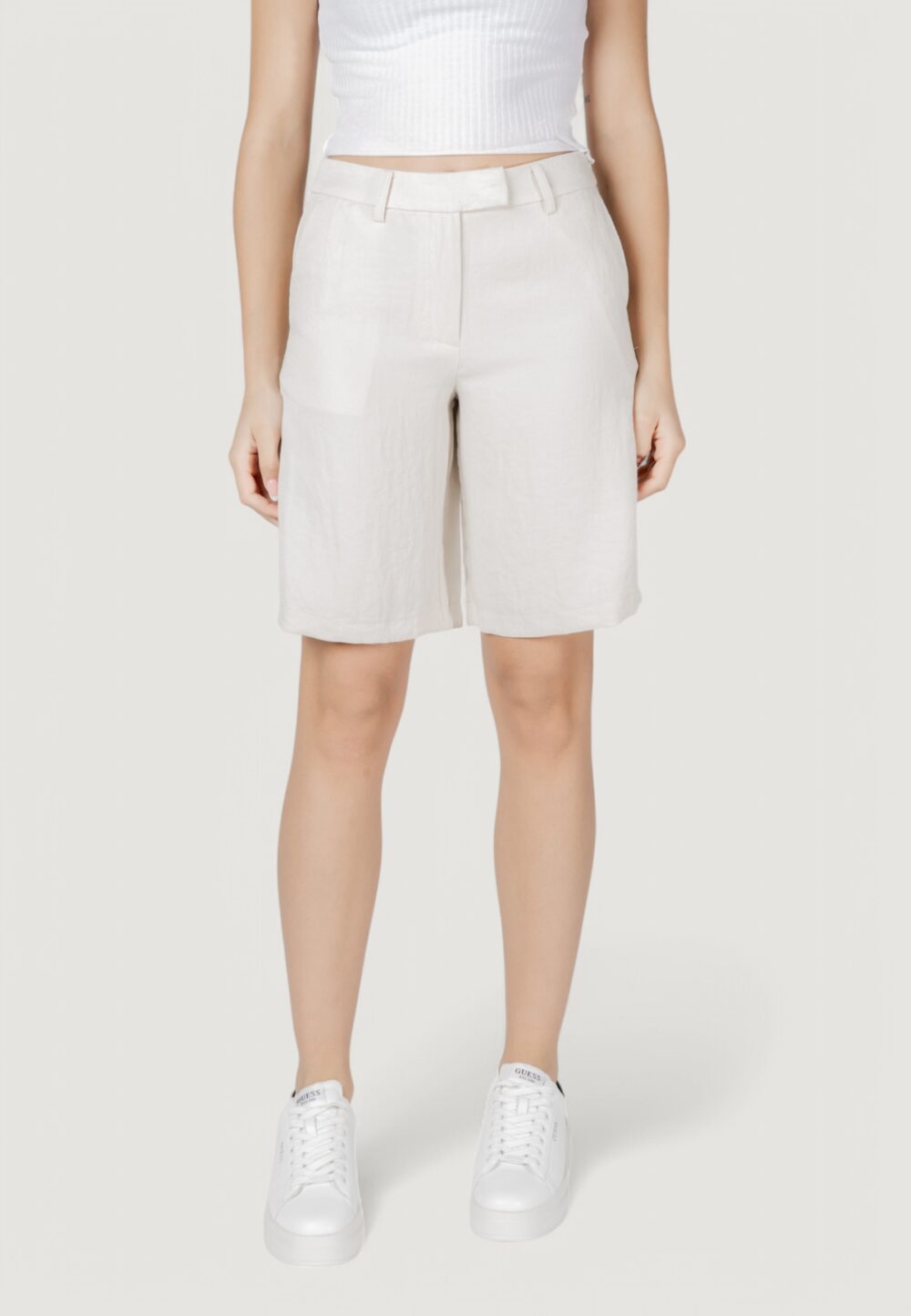 Bermuda da completo Vila Clothes viflea rw tailored shorts Beige chiaro - Foto 1