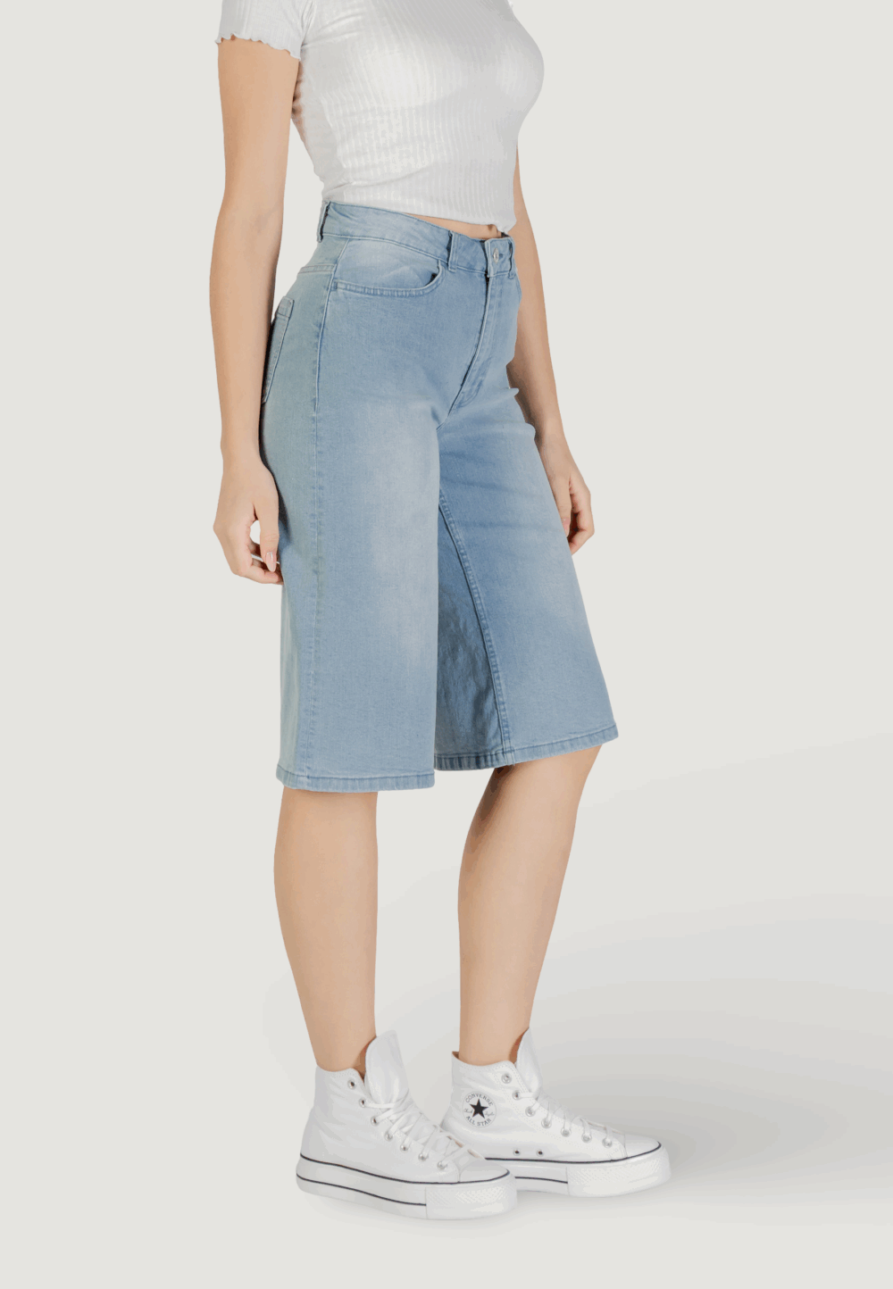 Bermuda ICHI ihcally sho Denim chiaro - Foto 3