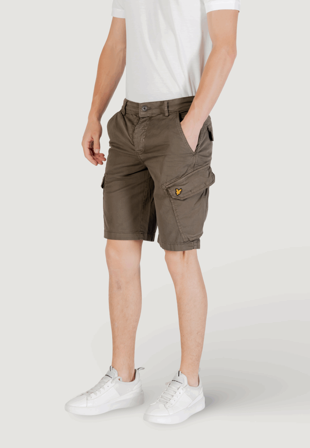 Bermuda Lyle & Scott wembley cargo short Verde Oliva - Foto 3