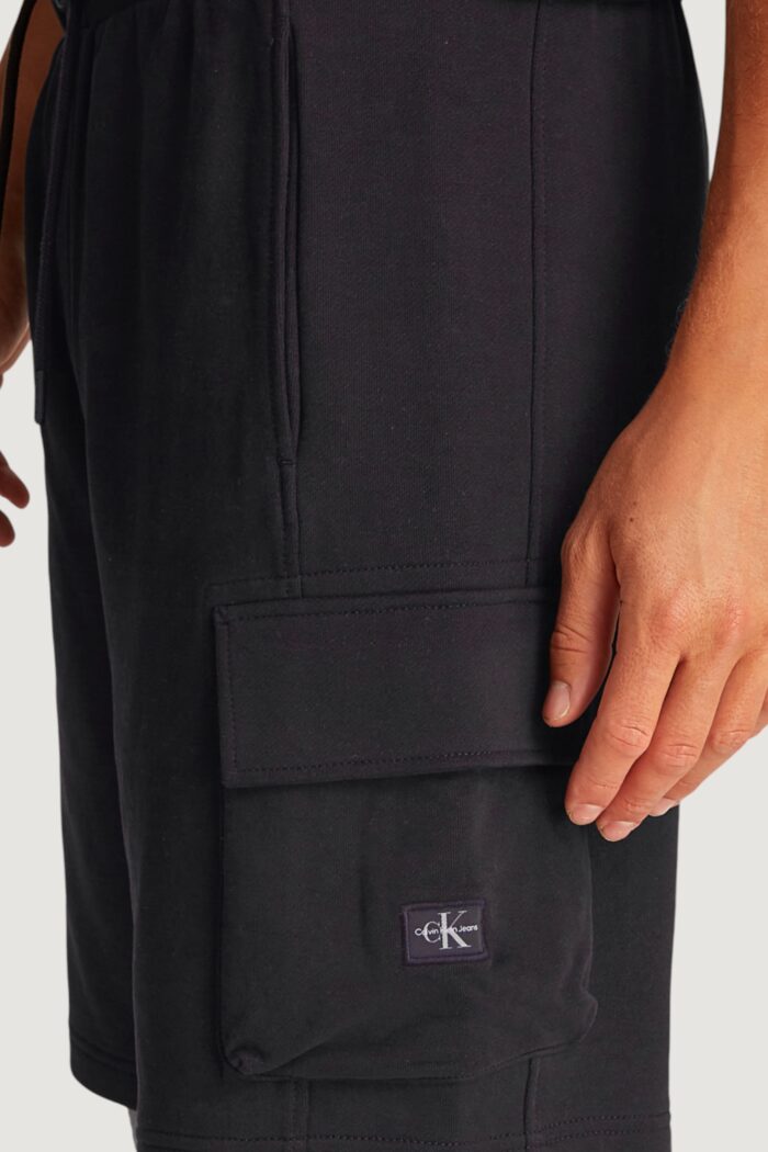 Bermuda sportivi Calvin Klein Jeans woven label Nero