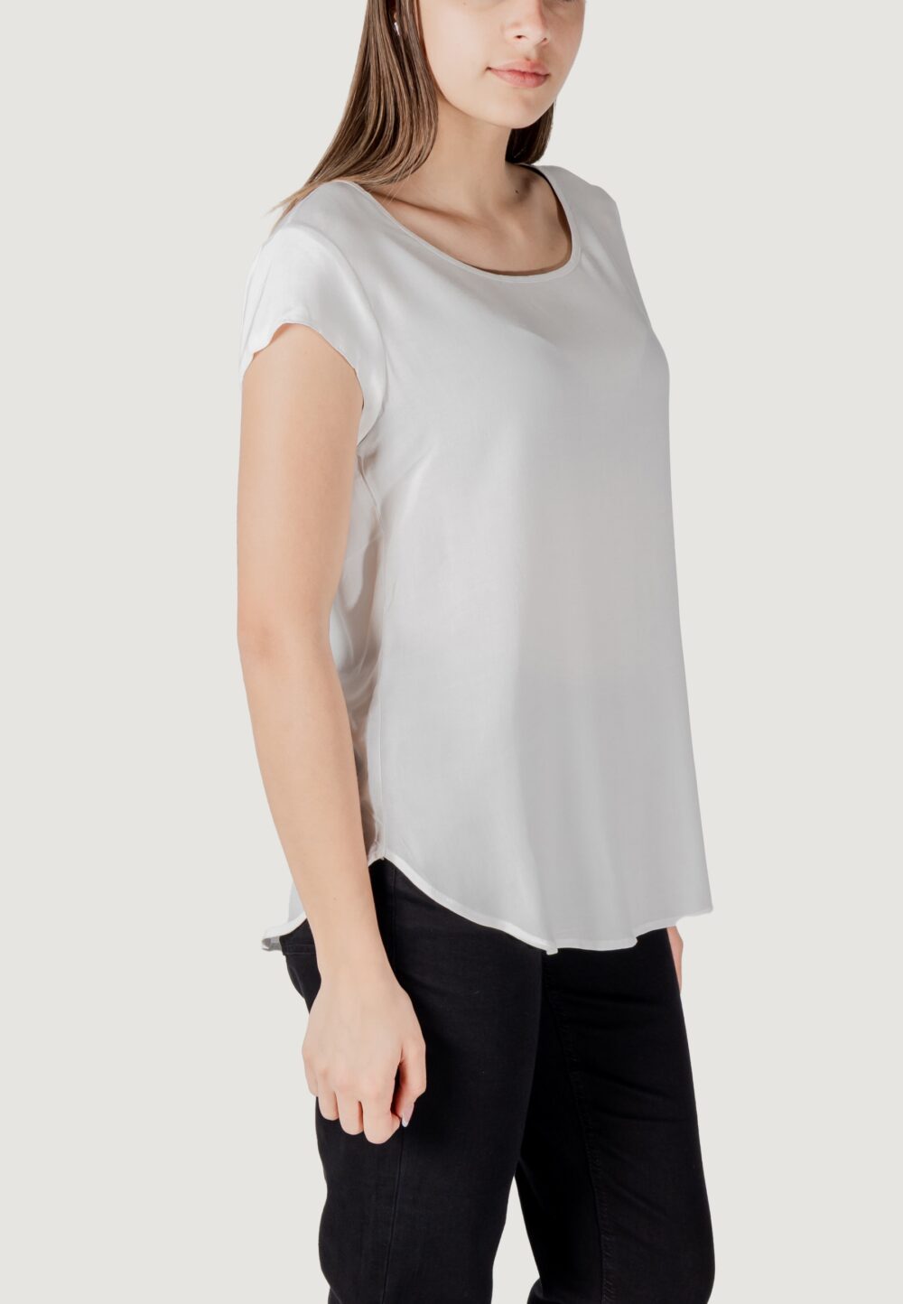 Blusa manica corta Only onlnova life s/s solid ptm Bianco - Foto 3