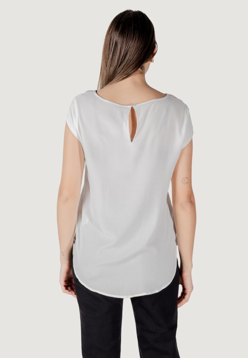 Blusa manica corta Only onlnova life s/s solid ptm Bianco - Foto 4
