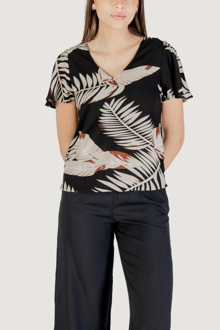 Blusa manica corta Vero Moda vmeasy joy v-neck ss wvn ga Beige