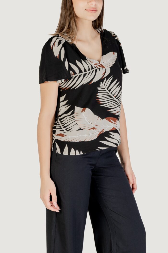 Blusa manica corta Vero Moda vmeasy joy v-neck ss wvn ga Beige