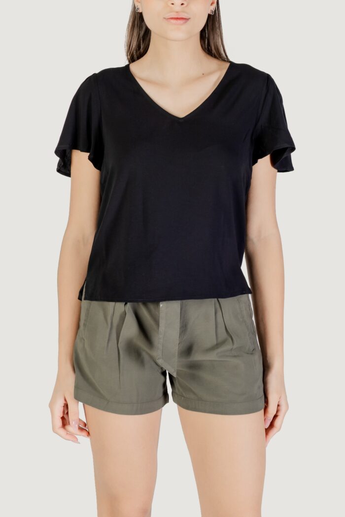 Blusa manica corta Vero Moda vmeasy joy v-neck ss wvn ga Nero