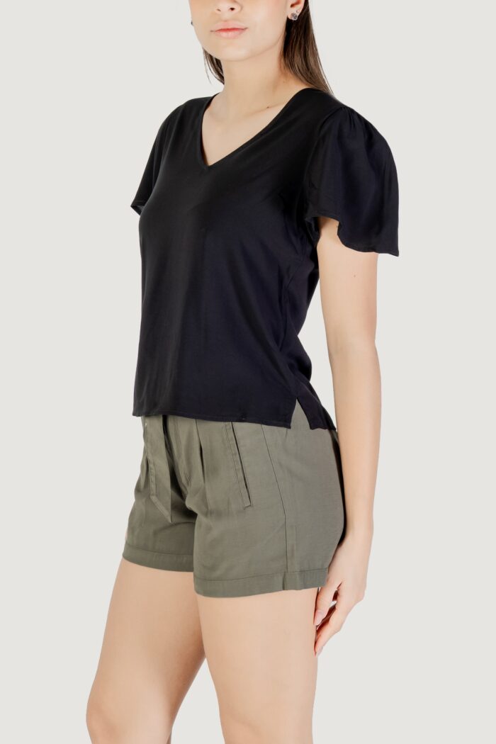 Blusa manica corta Vero Moda vmeasy joy v-neck ss wvn ga Nero
