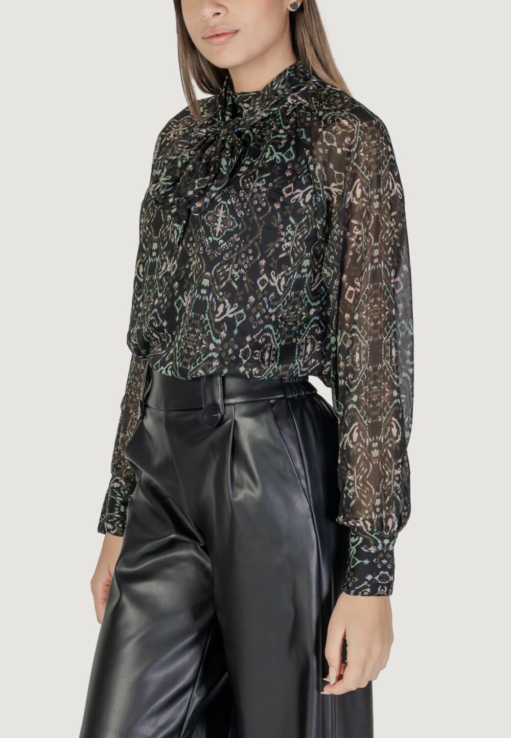 Bluse manica lunga Only onlsonia life l/s highneck top ptm Nero - Foto 2