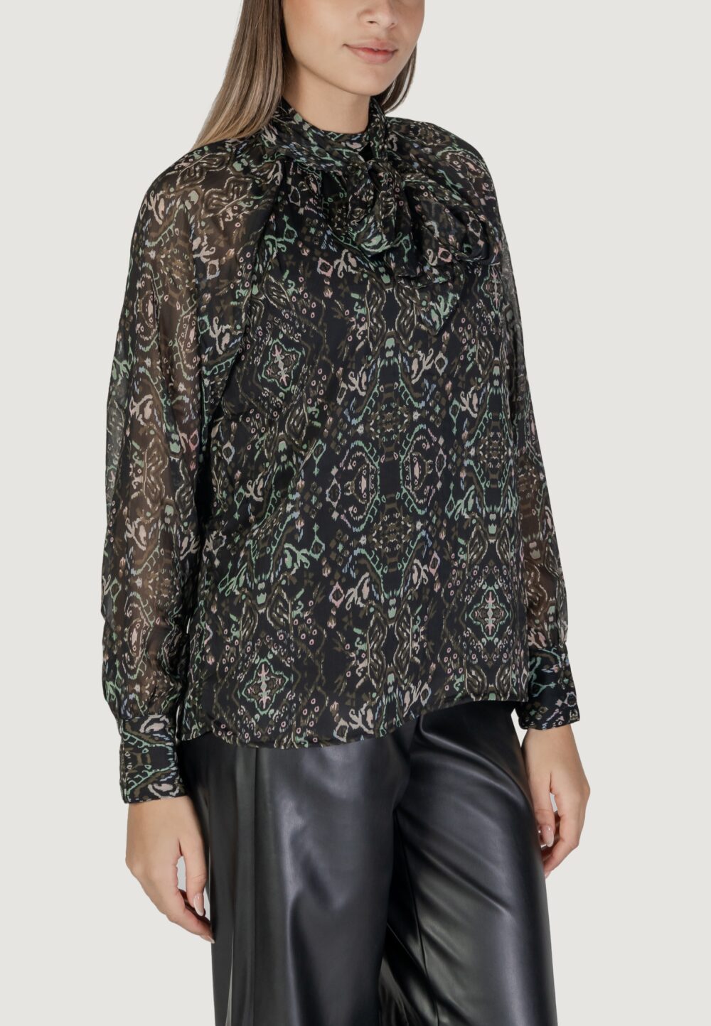Bluse manica lunga Only onlsonia life l/s highneck top ptm Nero - Foto 3