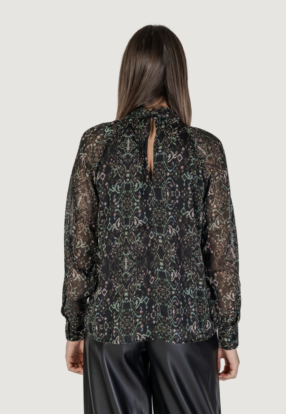 Bluse manica lunga Only onlsonia life l/s highneck top ptm Nero - Foto 4
