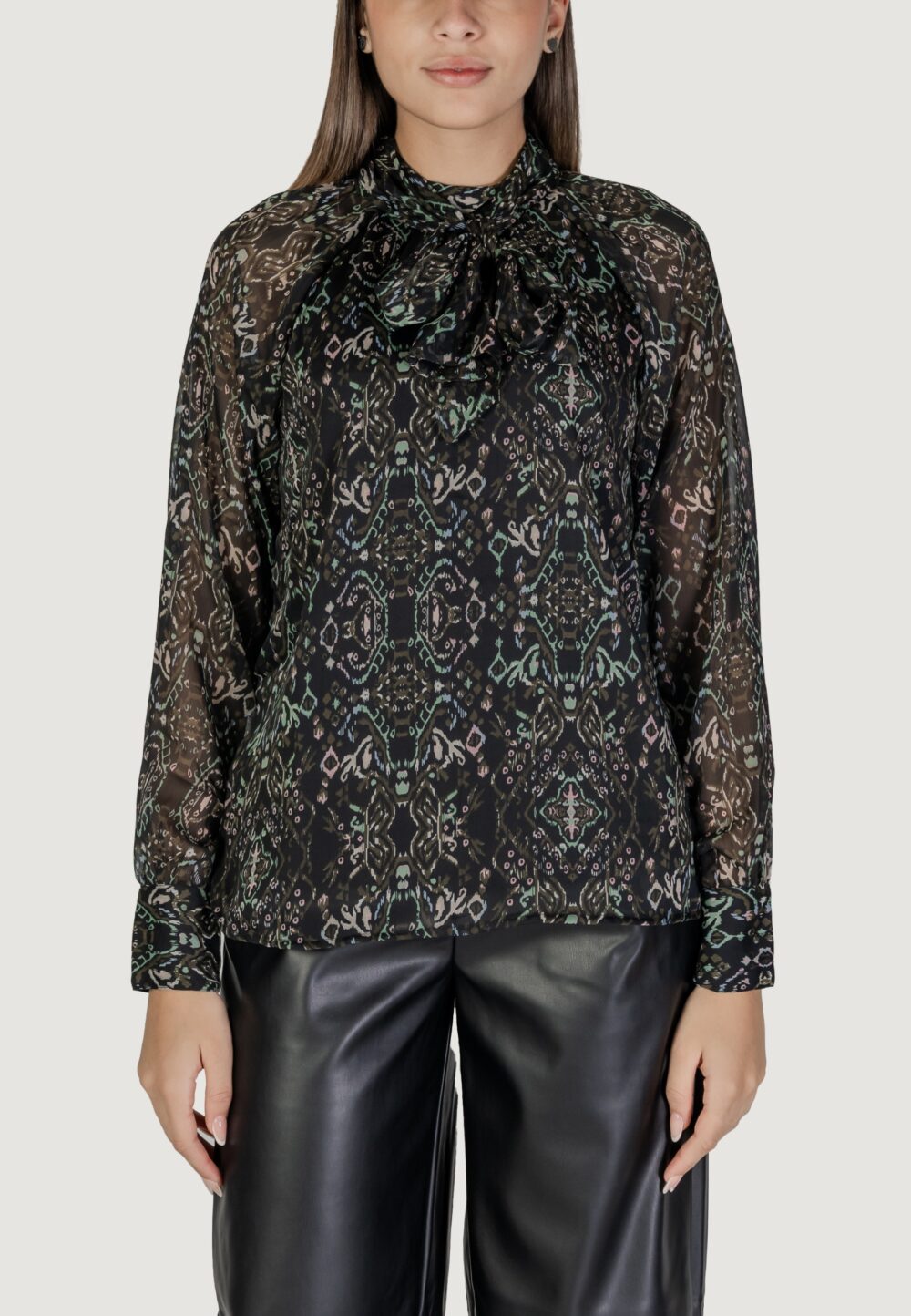 Bluse manica lunga Only onlsonia life l/s highneck top ptm Nero - Foto 5