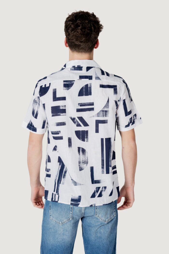 Camicia manica corta Antony Morato honolulu regular straight fit with logoed metal badge Blu