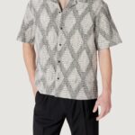 Camicia manica corta Antony Morato relaxed fit with logoed metal badge Nero - Foto 1