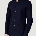 Camicia manica lunga Calvin Klein poplin stretch slim shirt Blue scuro - Foto 1