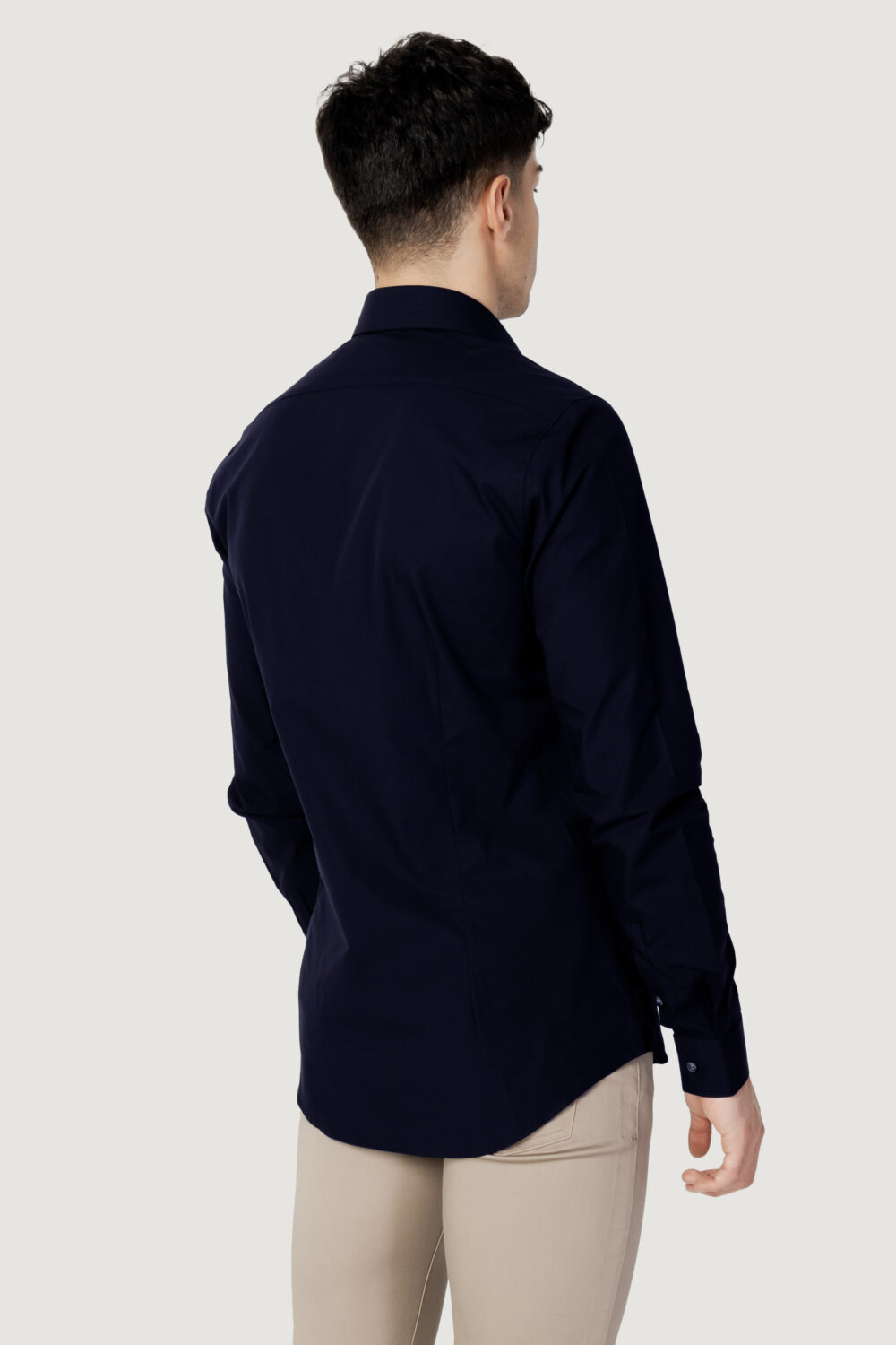 Camicia manica lunga Calvin Klein poplin stretch slim shirt Blue scuro - Foto 2