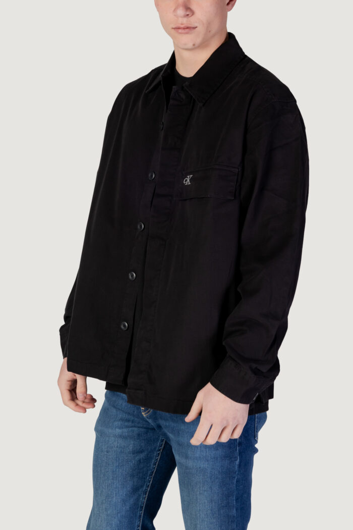 Camicia manica lunga Calvin Klein Jeans clean cotton Nero