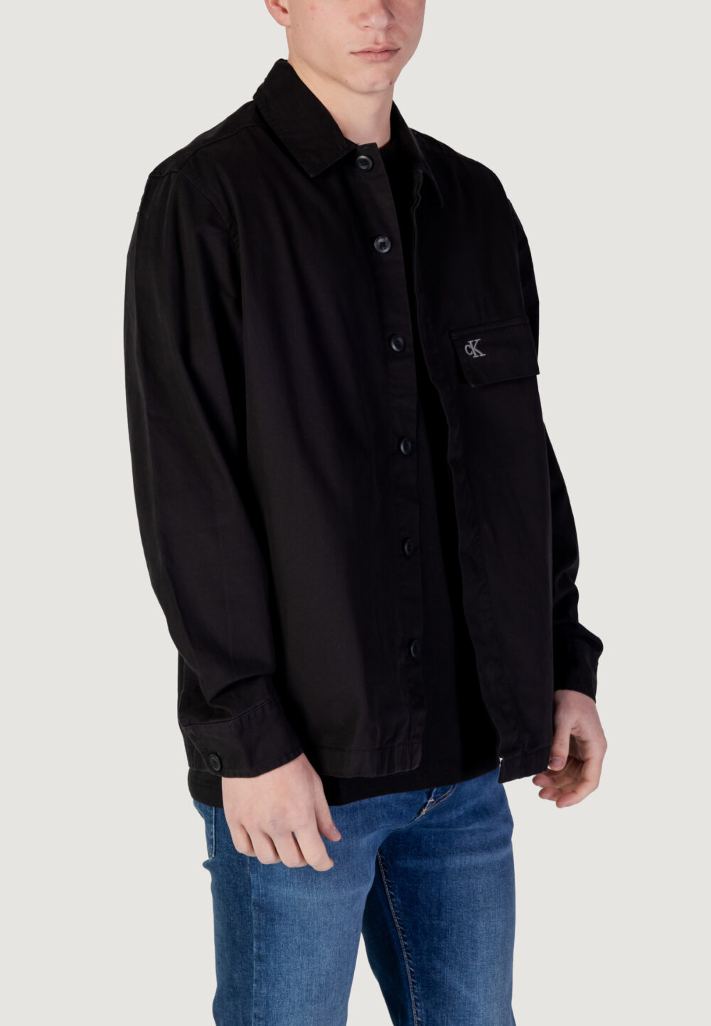 Camicia manica lunga Calvin Klein Jeans clean cotton Nero - Foto 3