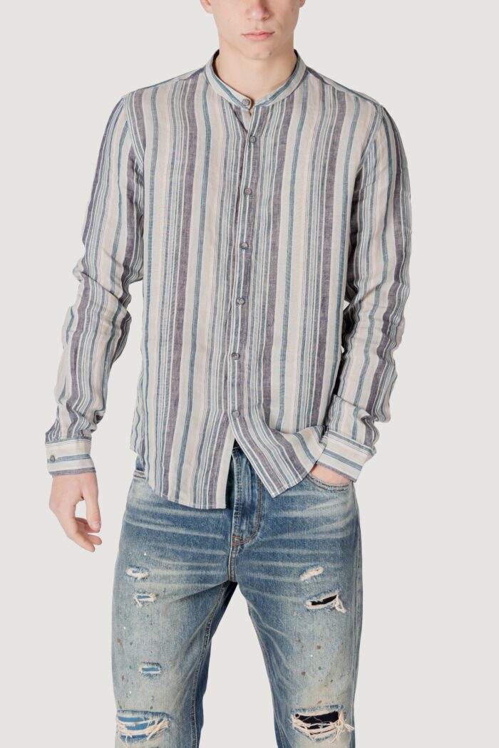Camicia manica lunga Gianni Lupo  Blu
