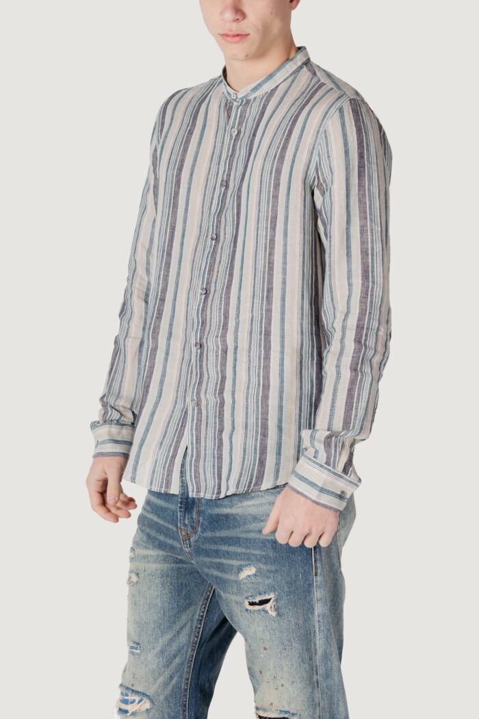 Camicia manica lunga Gianni Lupo  Blu
