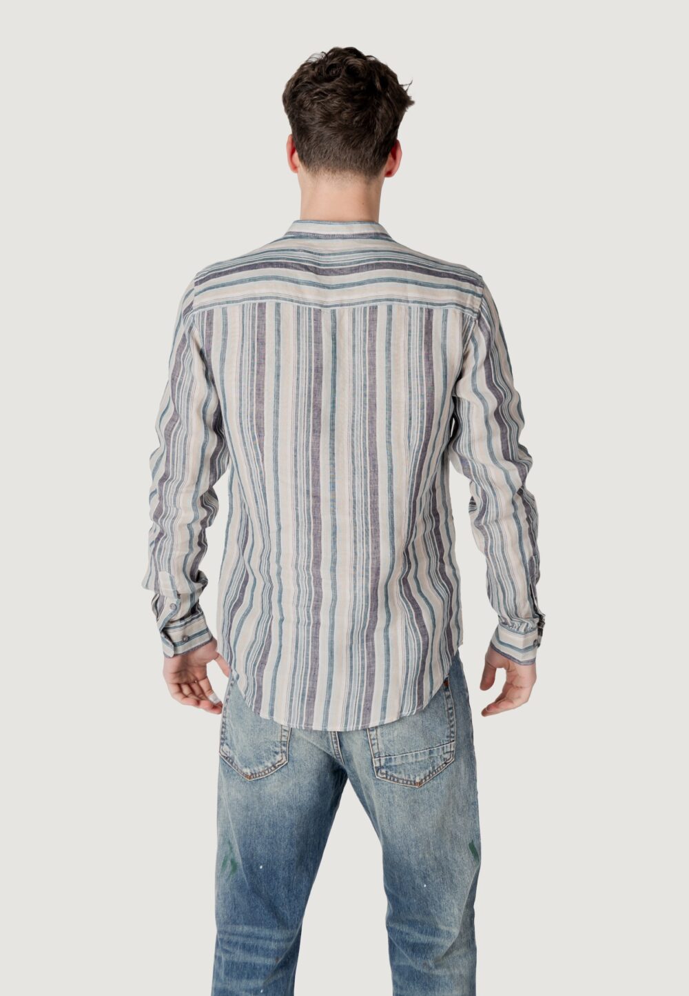 Camicia manica lunga Gianni Lupo Blu - Foto 5