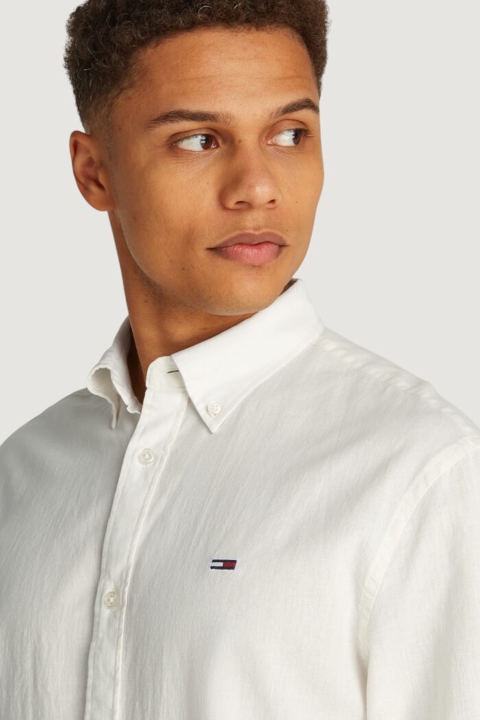 Camicia manica lunga Tommy Hilfiger Jeans tjm reg linen blend Panna