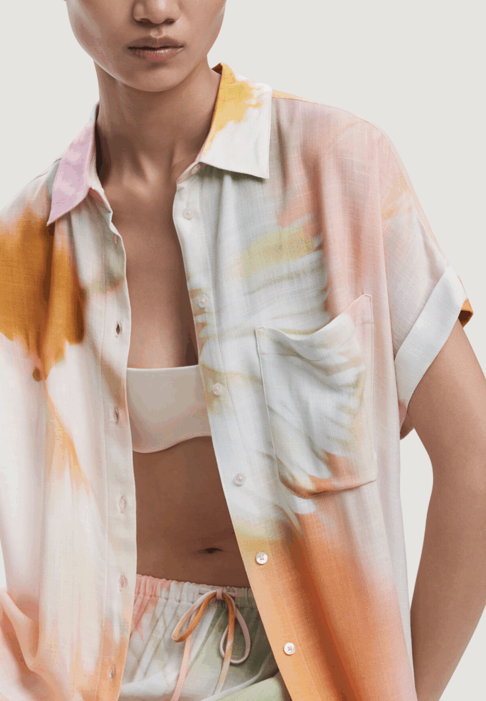 Camicia manica corta Desigual cam opal Rosa - Foto 2