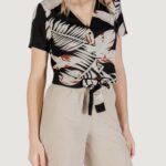 T-shirt Vero Moda vmeasy joy s/s tie wvn ga Beige - Foto 1