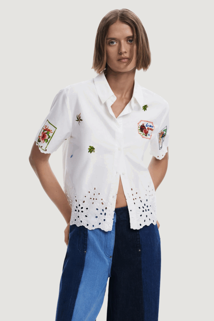 Camicia manica lunga Desigual cam_afrodita Bianco