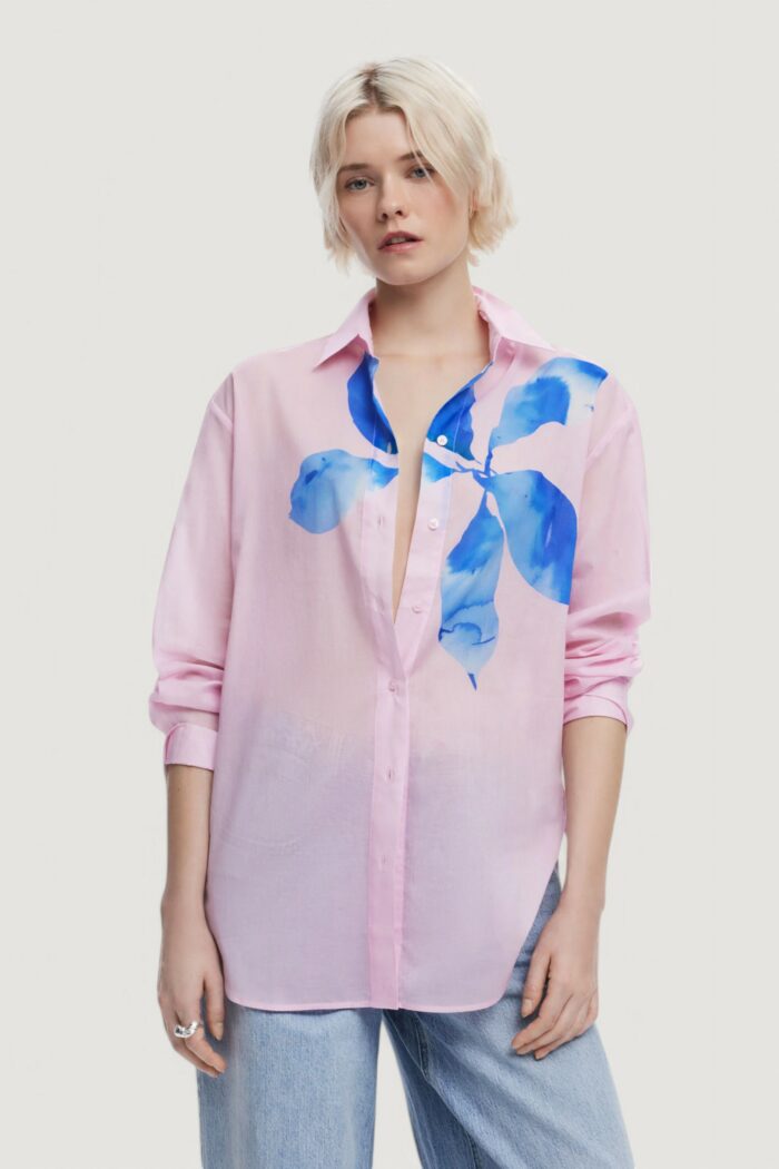 Camicia manica lunga Desigual shirt_water flower_lacroix Rosa
